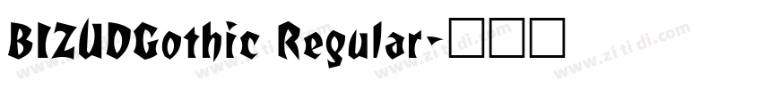 BIZUDGothic Regular字体转换
